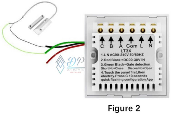sơ đồ đấu dây bộ điều khiển cổng qua điện thoại LT3X 2