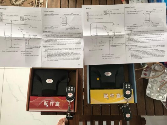 Hộp điều khiển cửa cuốn CH-F9 V9 đen + nâu