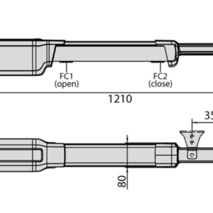 motor cánh tay đòn BFT_ KUSTOS 1
