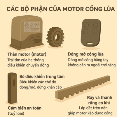 phụ kiện motor cổng