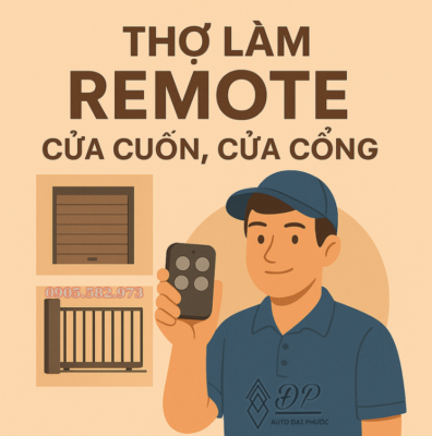 Thợ làm remote cửa cuốn, chép remote cửa cổng